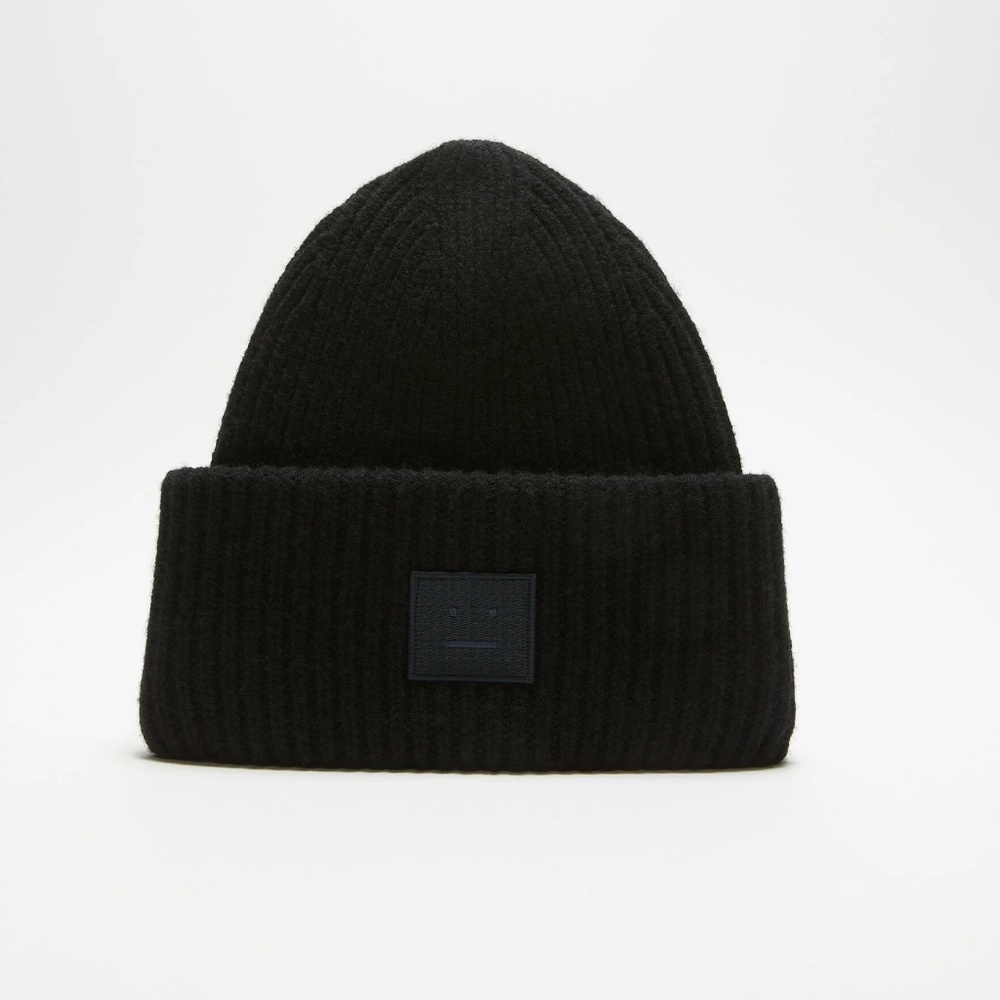ACNE STUDIOS LARGE FACE LOGO BEANIE